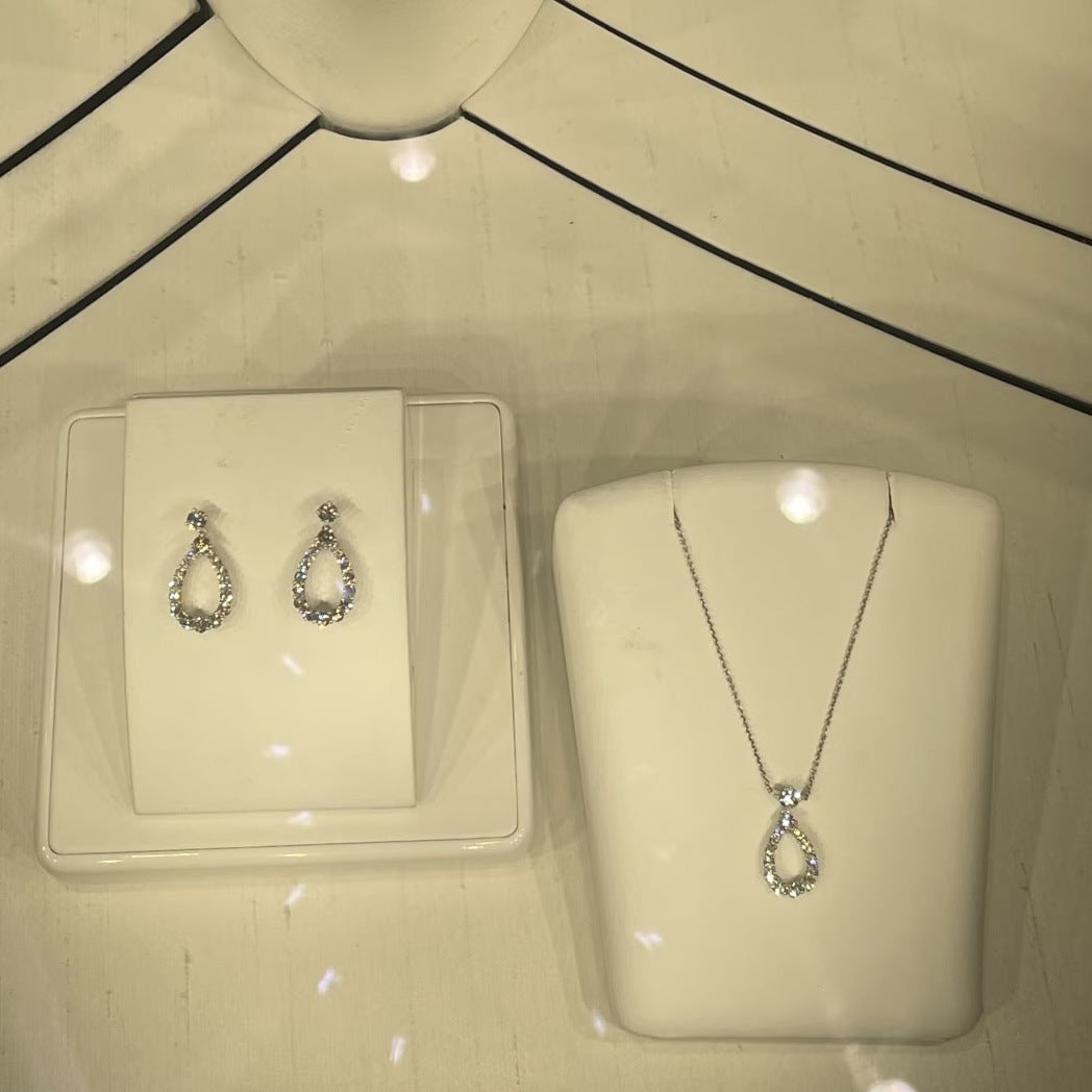 Harry Winston Style Lock Cubic Zirconia Necklace detail view 1