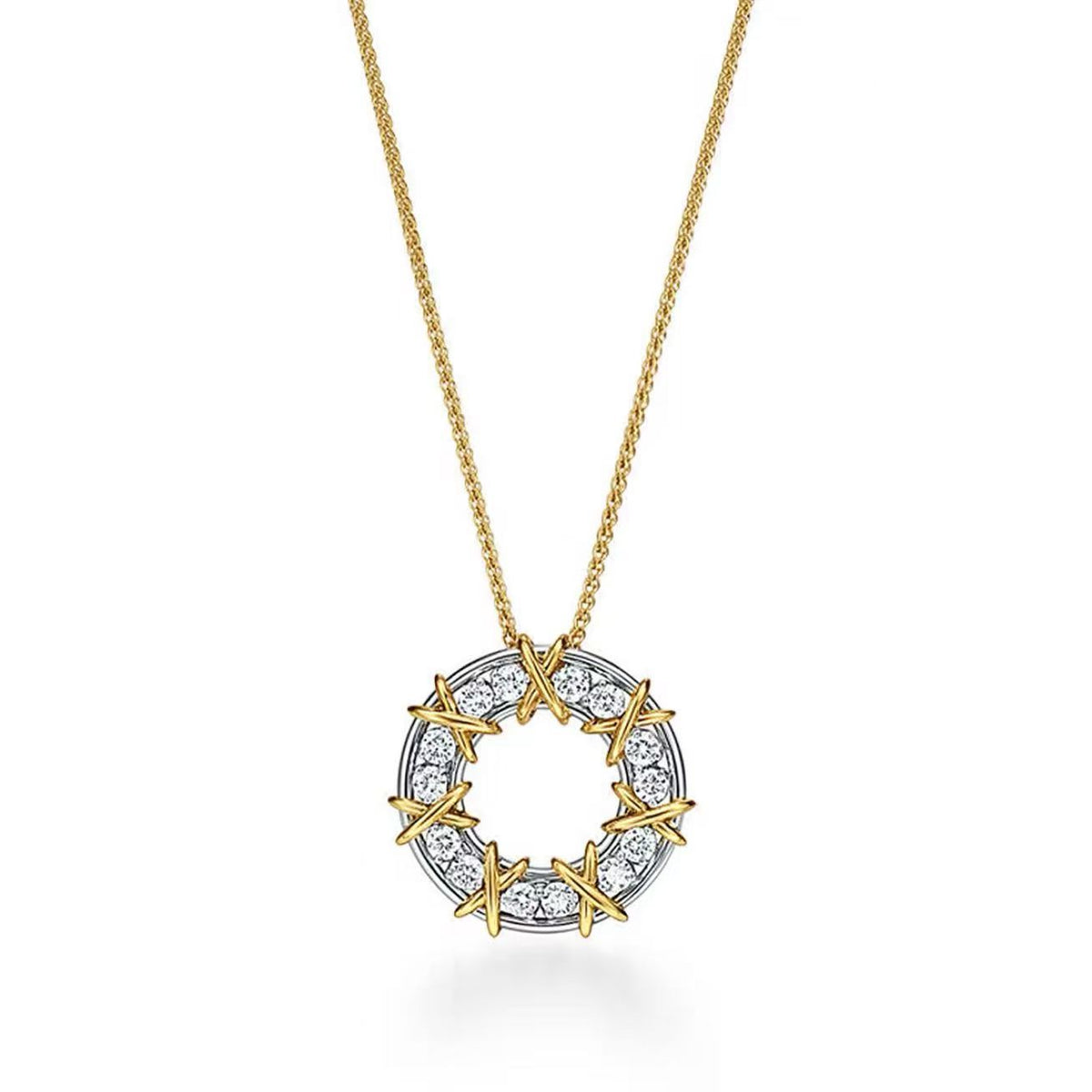 Tiffany Style Smile 18K Gold-Plated Necklace detail view 2