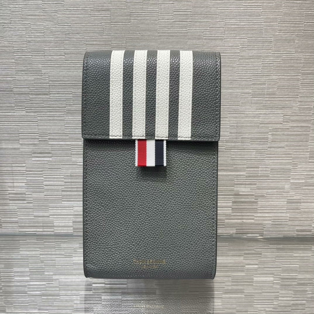 Dark Grey Striped Phone Bag THOM TREND