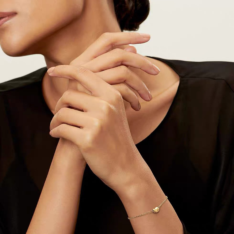 Tiffany Style Bead 18K Gold-Plated Bracelet detail view 2