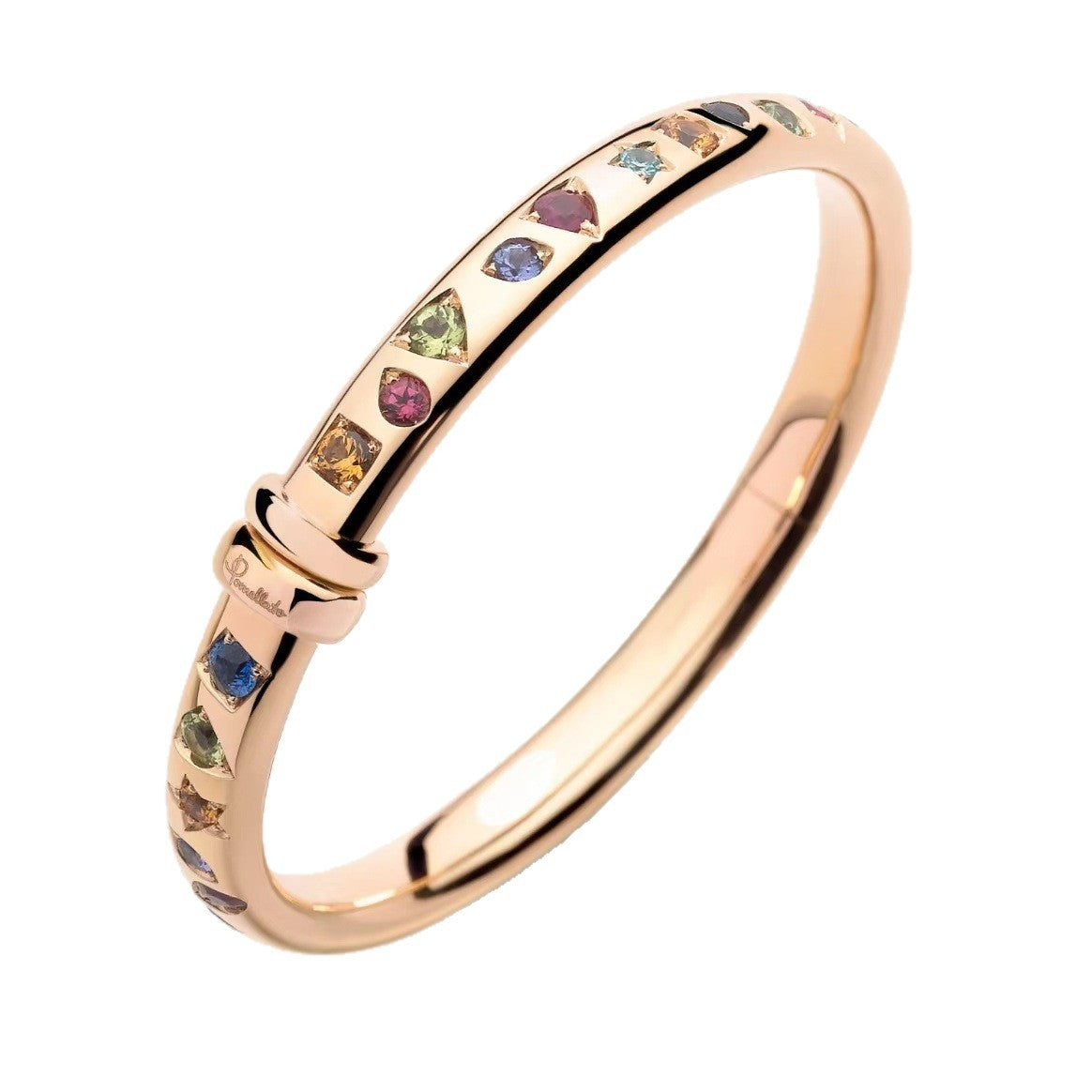 Pomellato Style Multicolor Stone Bangle detail view 4
