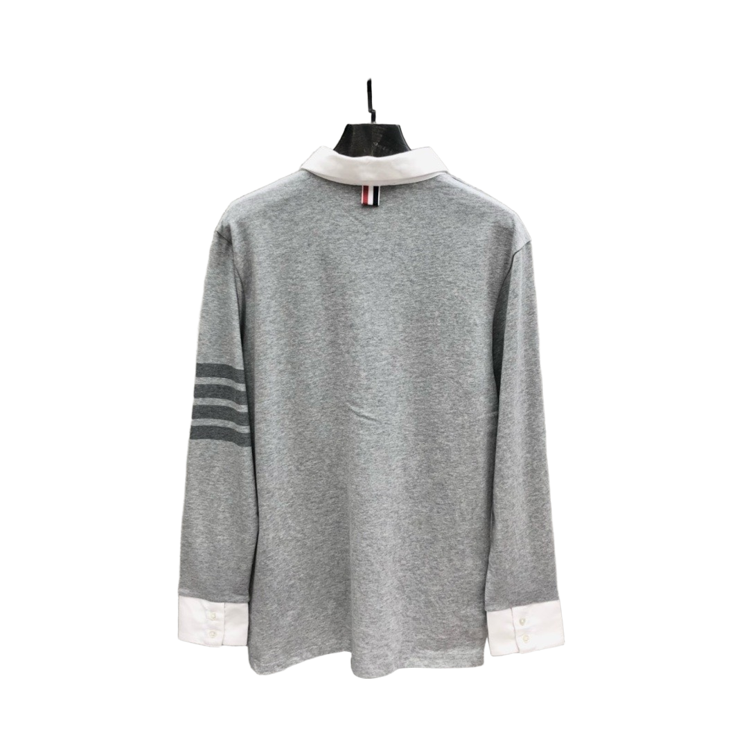 2025SS Lapel long-sleeved T-shirt THOM TREND