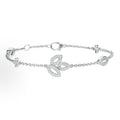 Harry Winston Style Leaf Cubic Zirconia Bracelet detail view 2