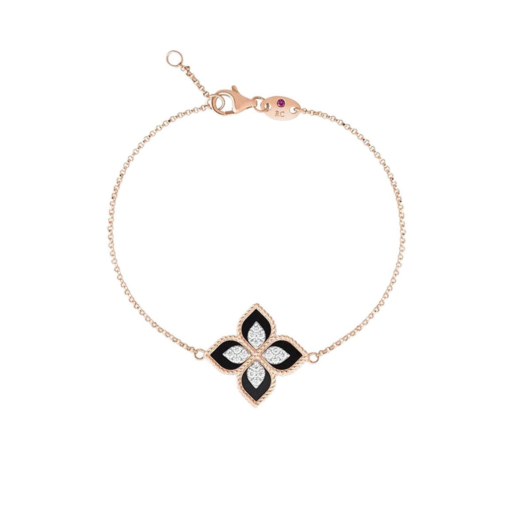 Roberto Coin Style Four-Leaf Clover Cubic Zirconia Bracelet detail view 4
