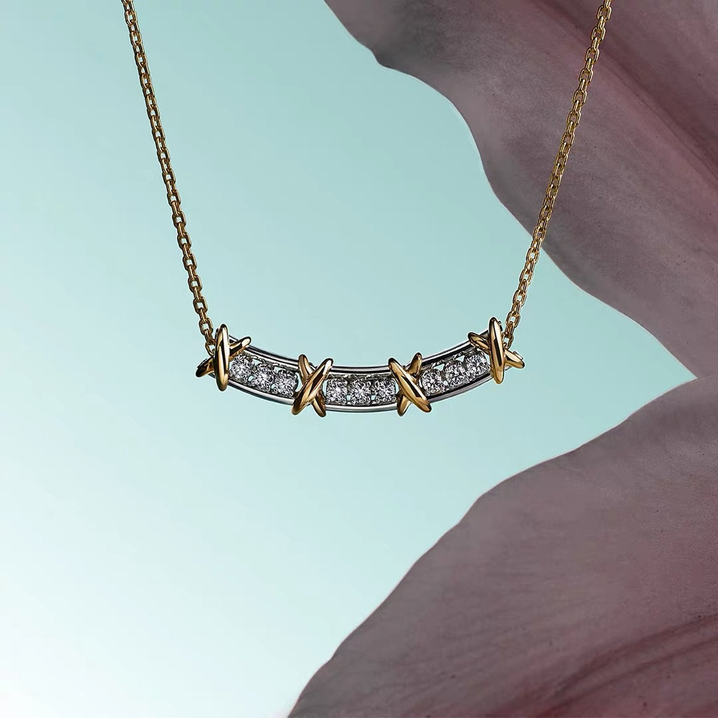 Tiffany Style Smile 18K Gold-Plated Necklace detail view 1