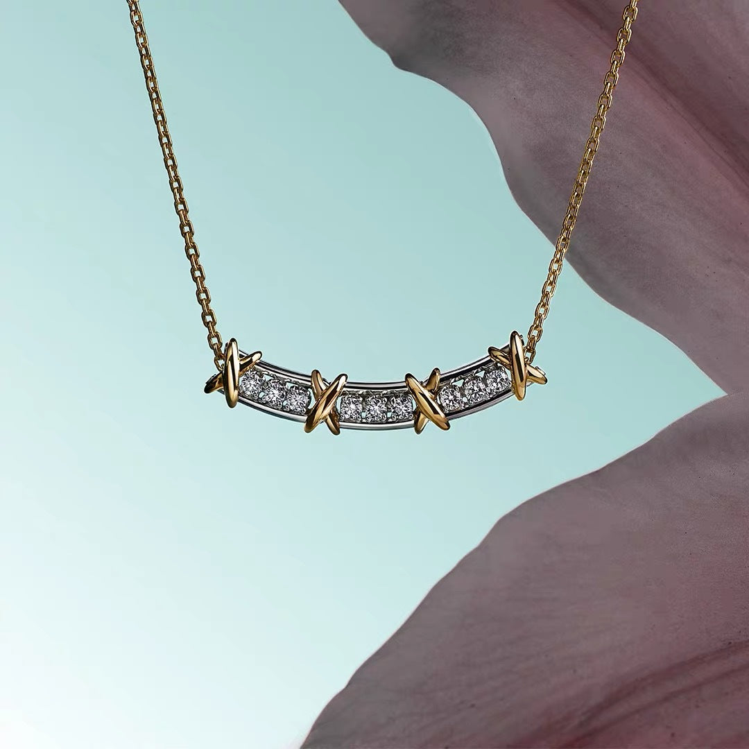 Tiffany Style Smile 18K Gold-Plated Necklace detail view 1
