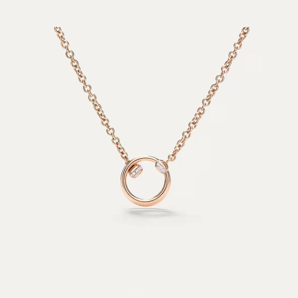 Pomellato Style Together Knot Cubic Zirconia Necklace detail view 1