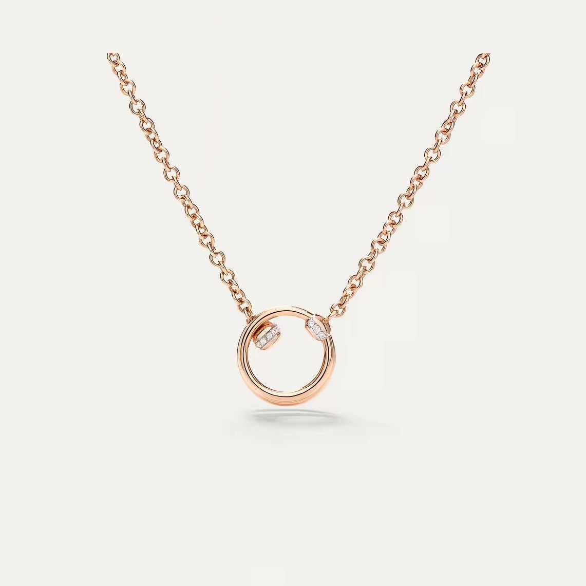 Pomellato Style Together Knot Cubic Zirconia Necklace detail view 1