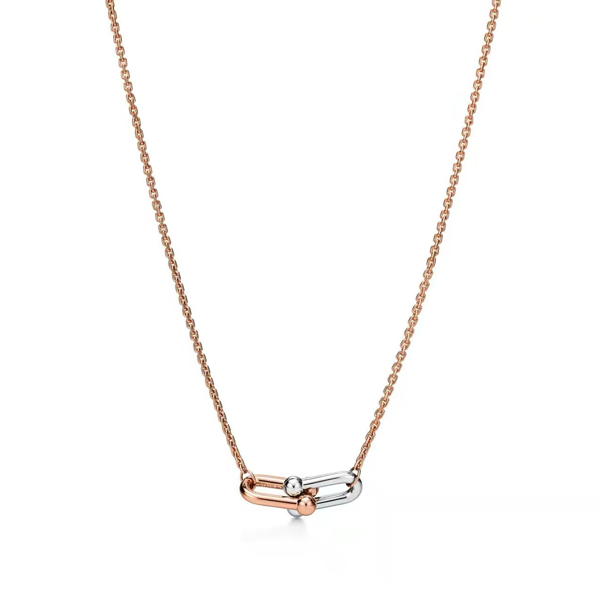 Tiffany Style Horseshoe 18K Gold-Plated Necklace detail view 5