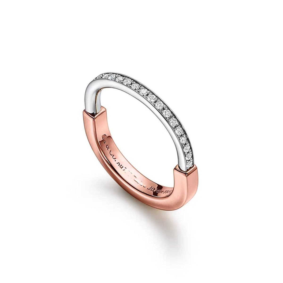 Tiffany Style Lock 18K Gold-Plated Ring detail view 2