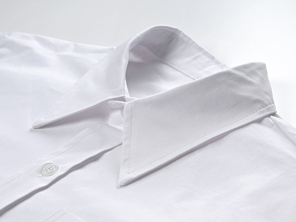 Women's white shirt with bow sleeves THOM TREND