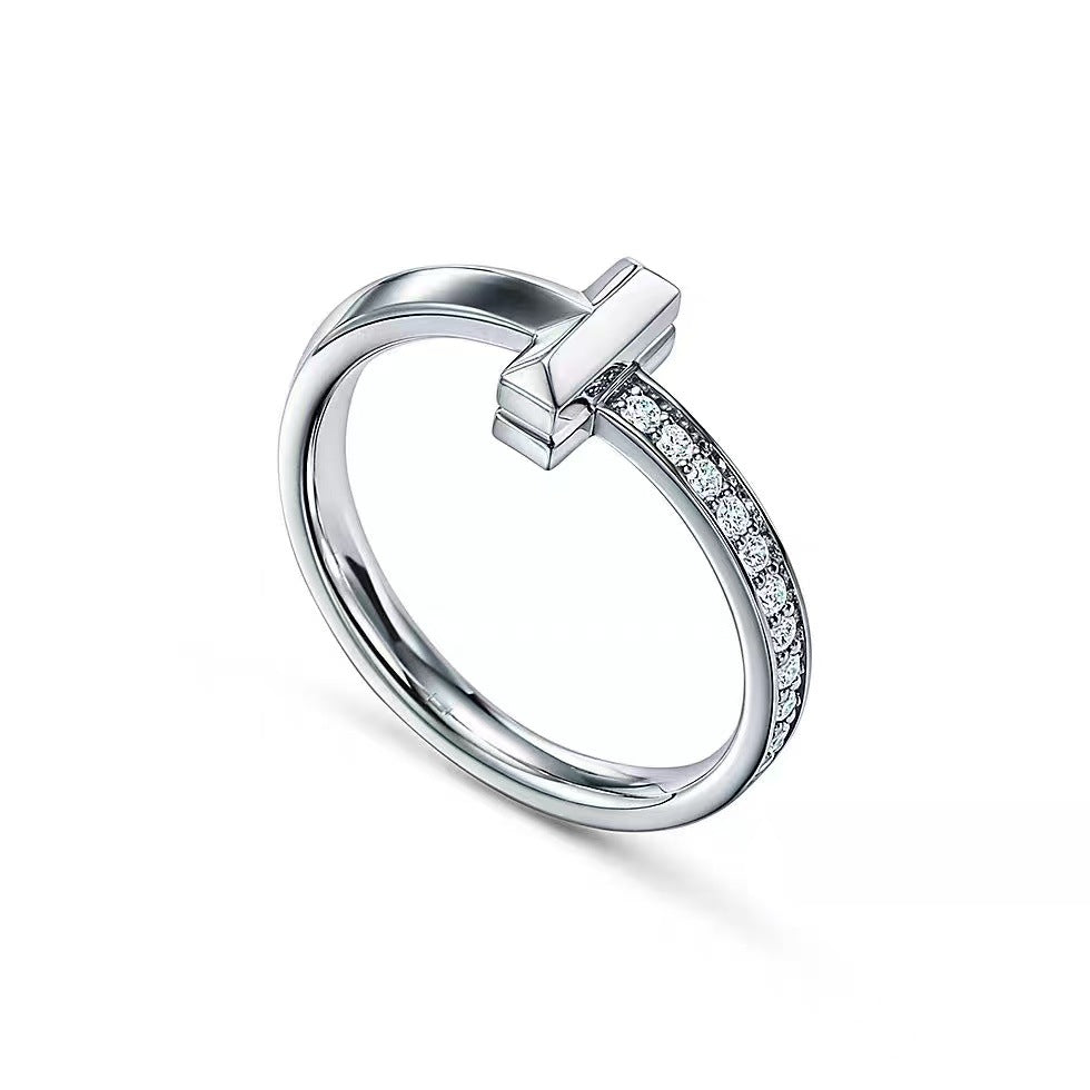Tiffany Style Knot Cubic Zirconia 18K Gold-Plated Ring detail view 6