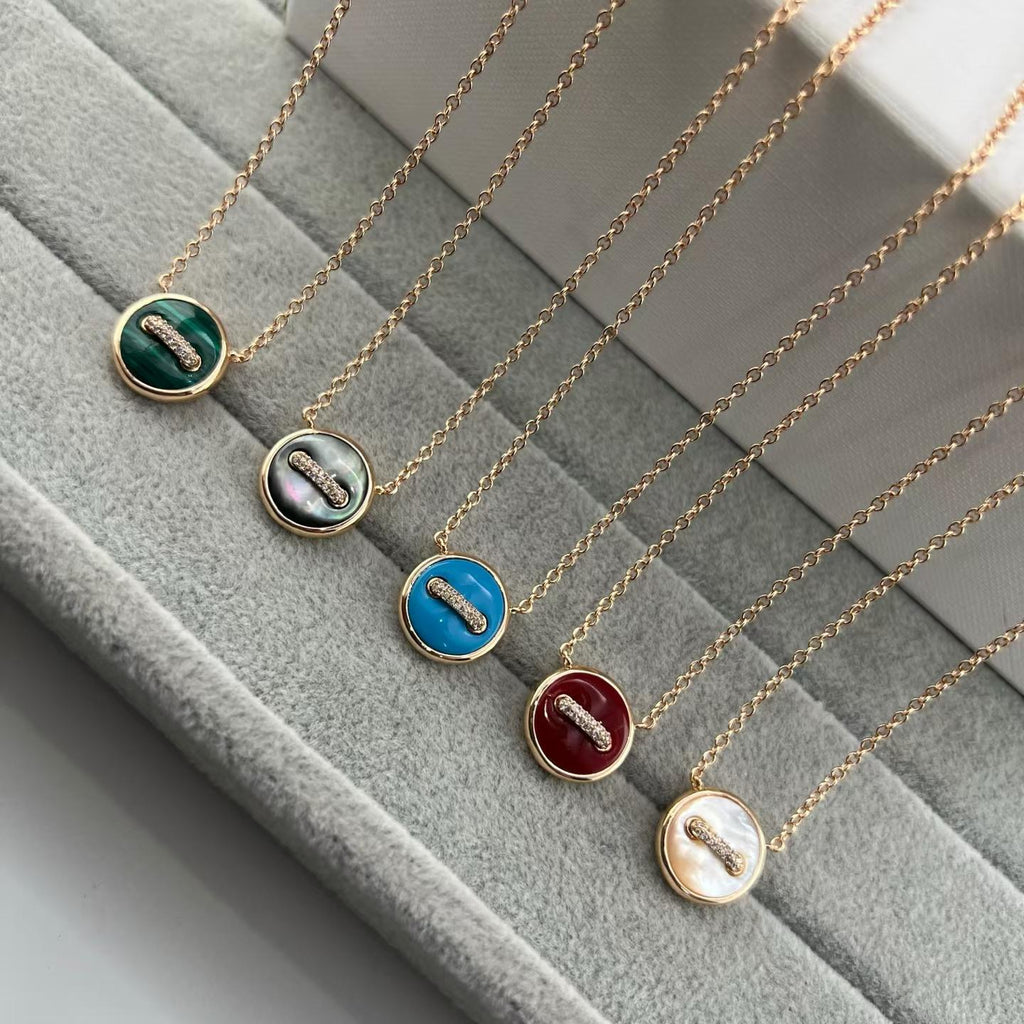 Pomellato Style Lock Cubic Zirconia Necklace detail view 2