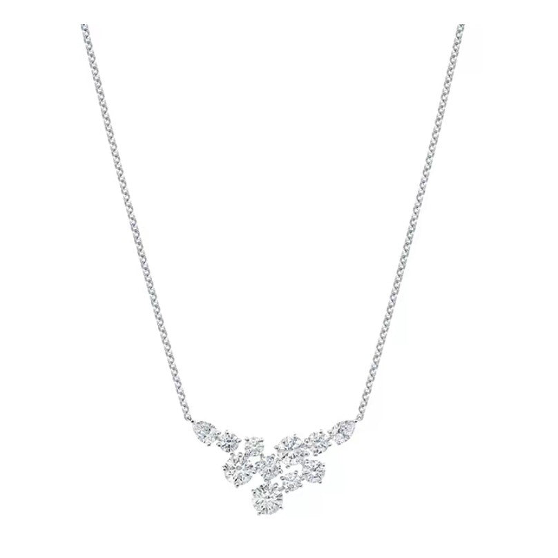 Harry Winston Style Celestial Star Cubic Zirconia Necklace detail view 1