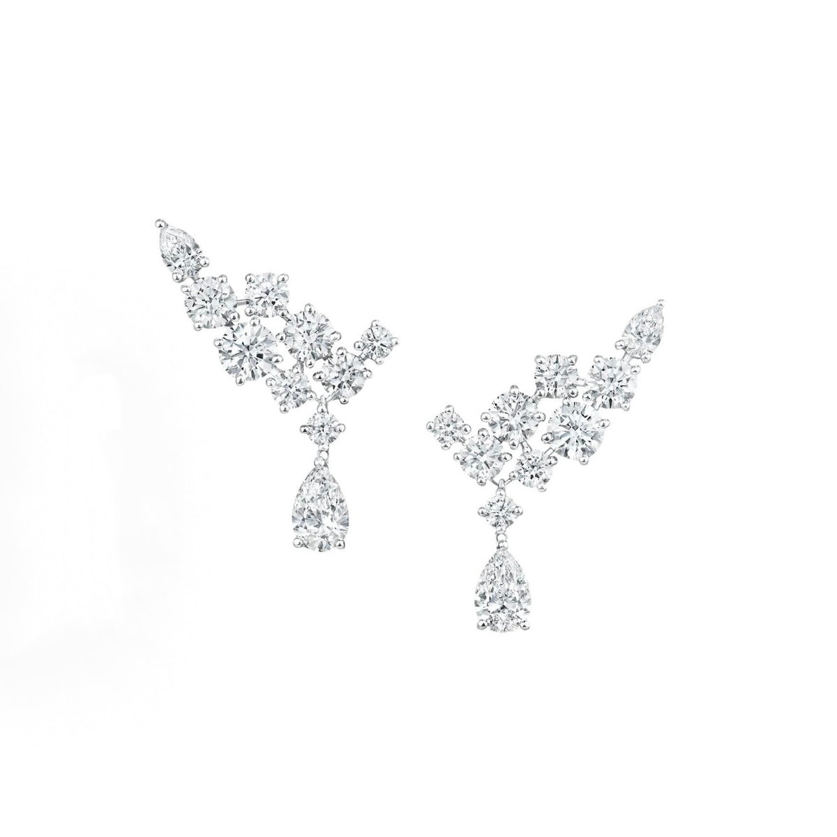 Harry Winston Style Celestial Star Cubic Zirconia Necklace detail view 5