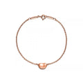 Tiffany Style Bead 18K Gold-Plated Bracelet - Bead Bracelet Rose Gold Tone