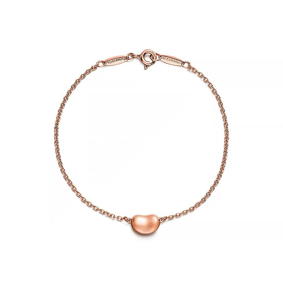 Tiffany Style Bead 18K Gold-Plated Bracelet - Bead Bracelet Rose Gold Tone