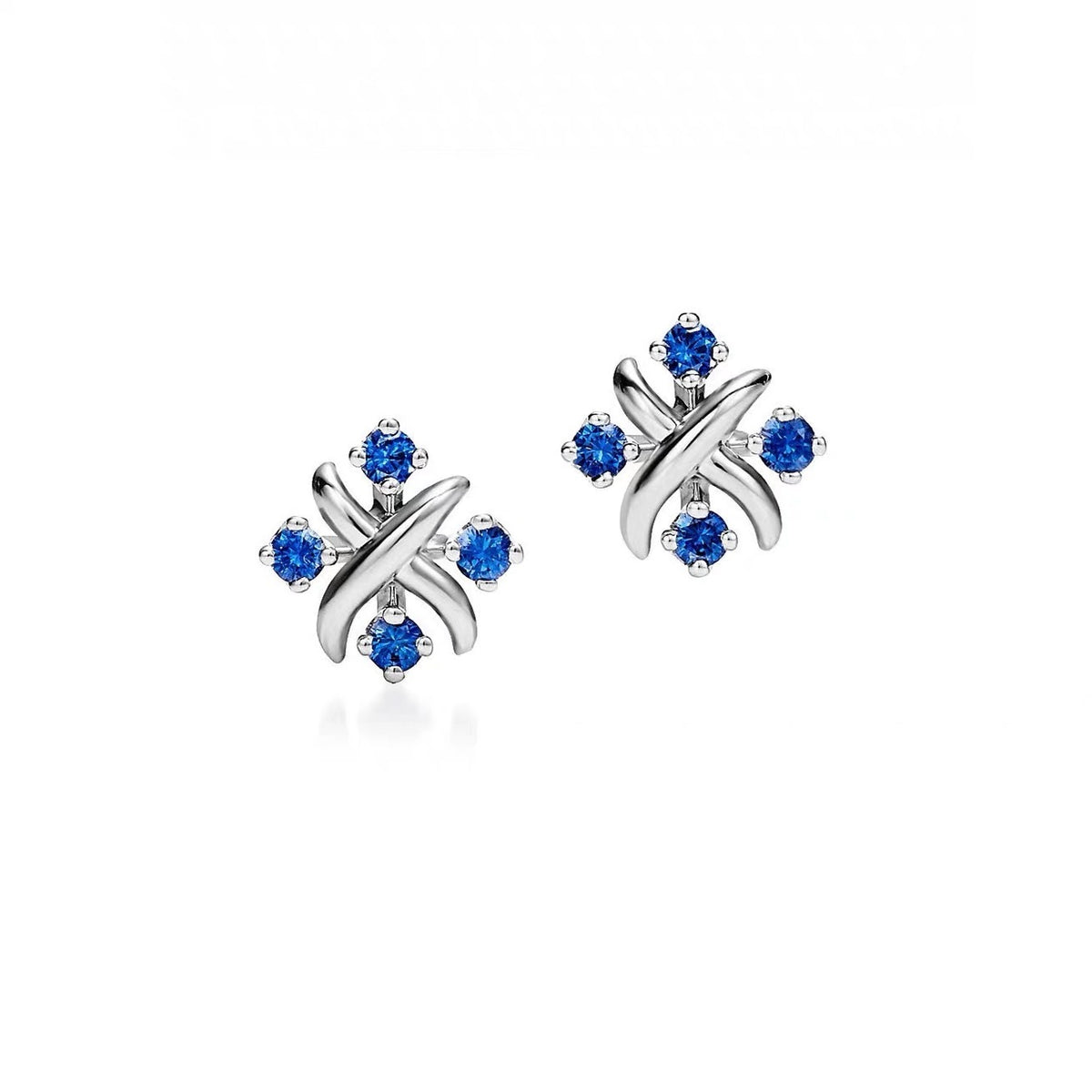 Tiffany Style Crossover Cubic Zirconia 18K Gold-Plated Earrings detail view 2