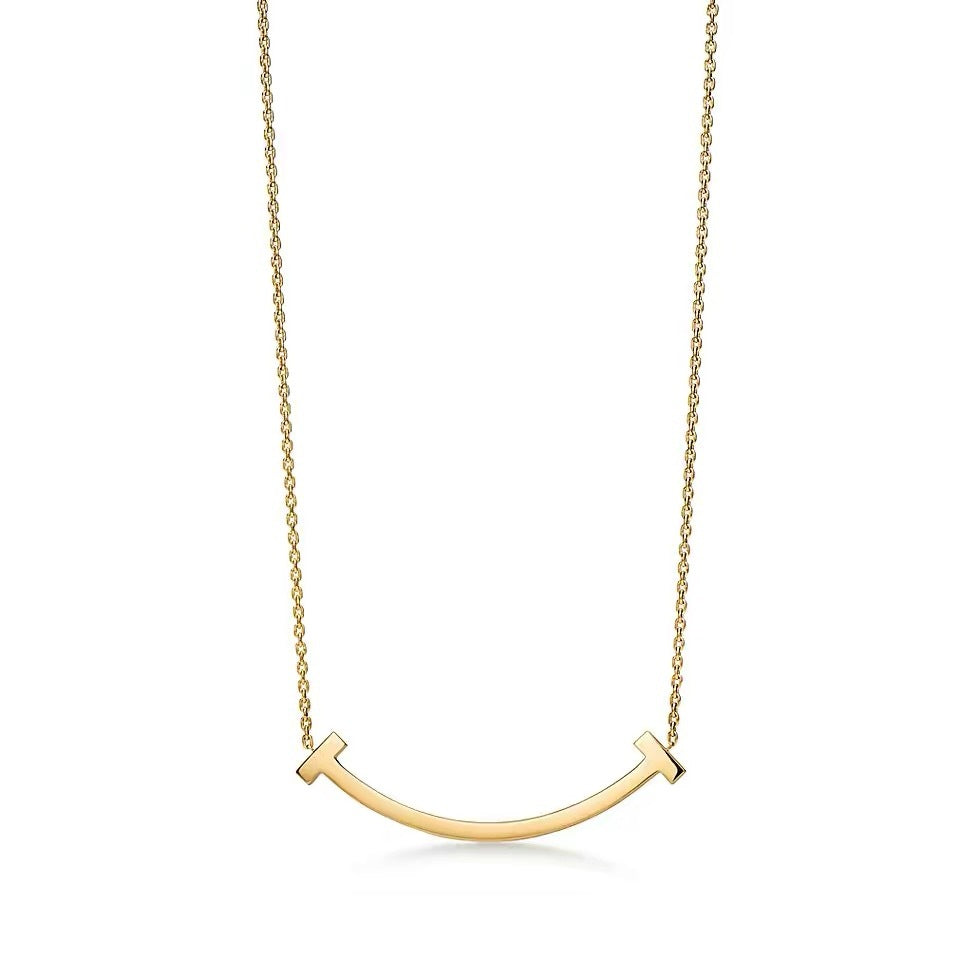 Tiffany Style Smile Cubic Zirconia Necklace detail view 7