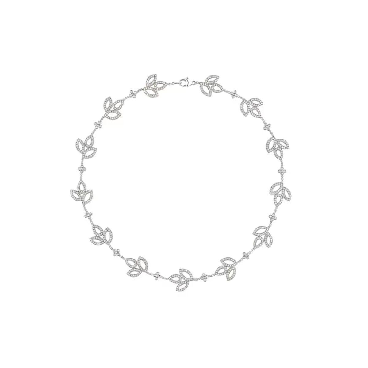 Harry Winston Style Lock Necklace detail view 1