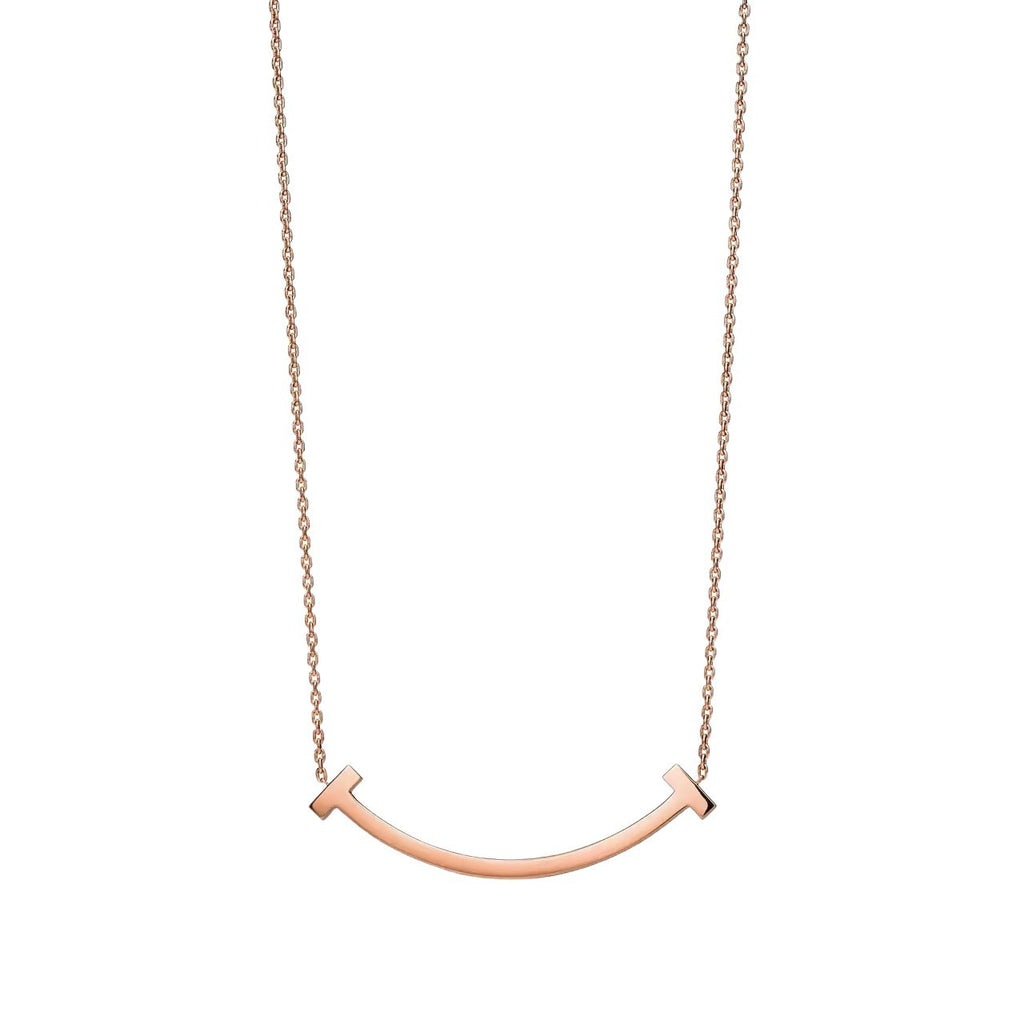 Tiffany Style Smile Cubic Zirconia Necklace detail view 4