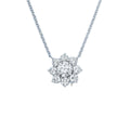 Harry Winston Style Sunflower Cubic Zirconia Necklace detail view 4