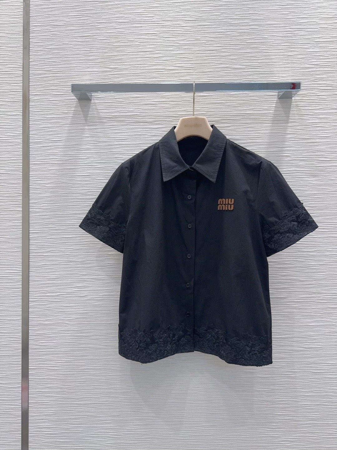 Structured Short-Sleeve Button Shirt