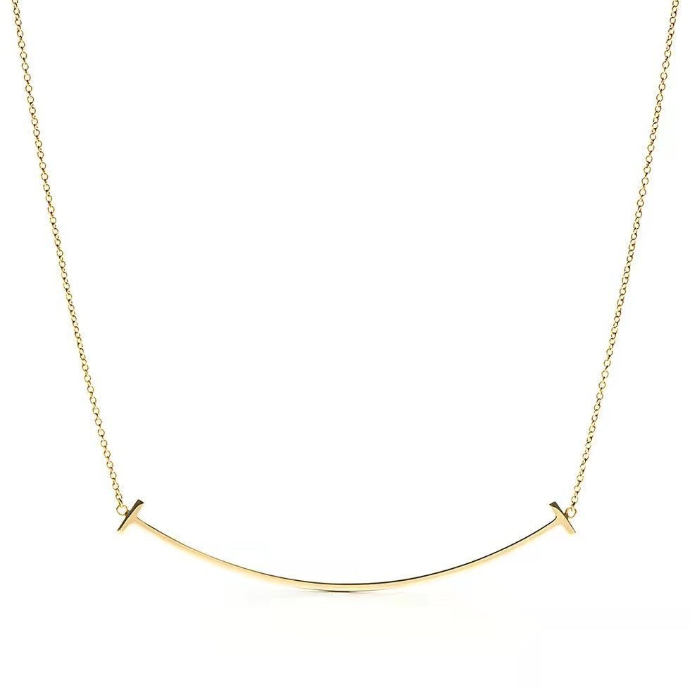 Tiffany Style Smile Cubic Zirconia Necklace detail view 8