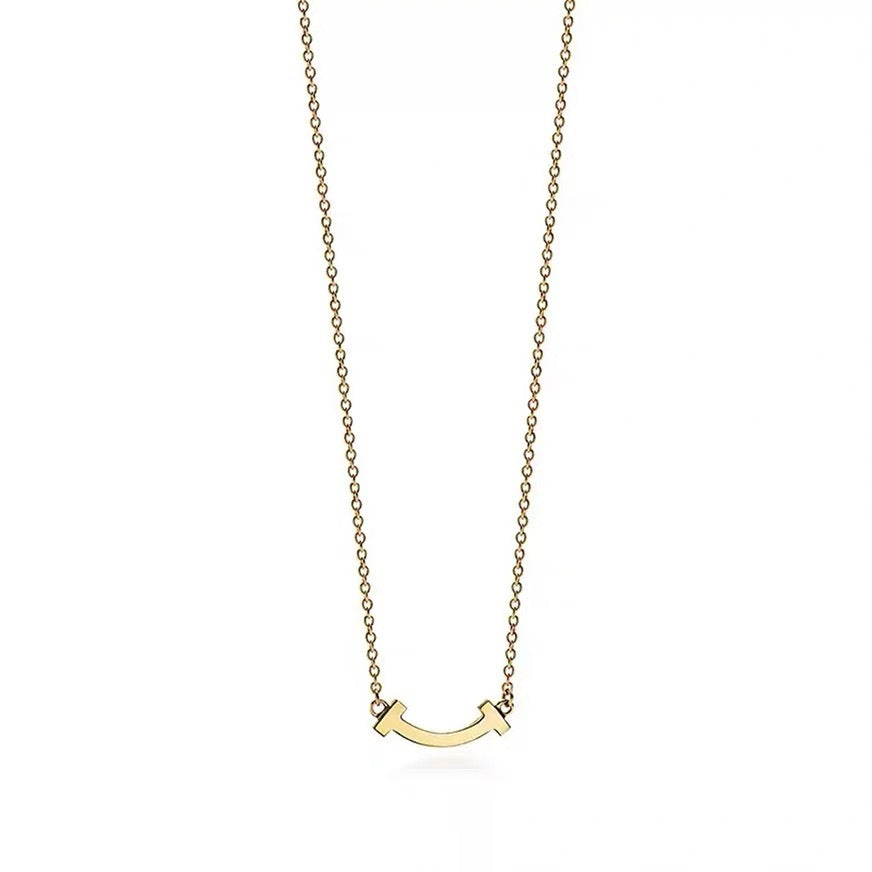 Tiffany Style Smile Cubic Zirconia Necklace detail view 6