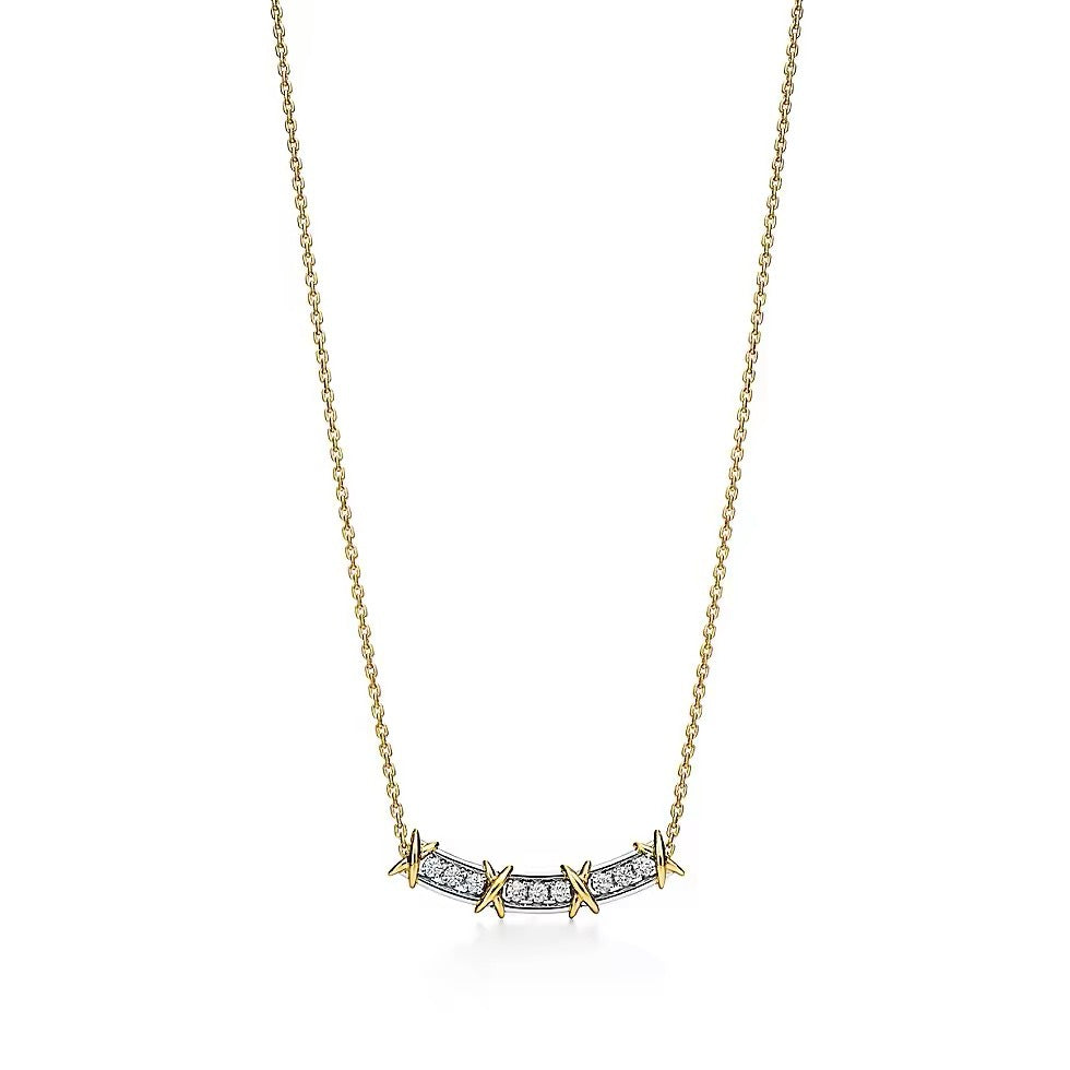 Tiffany Style Smile 18K Gold-Plated Necklace - Smile