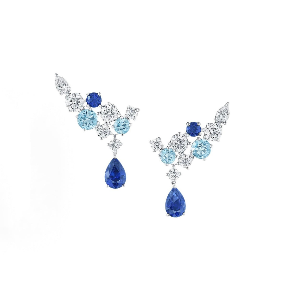 Harry Winston Style Celestial Star Cubic Zirconia Necklace detail view 4