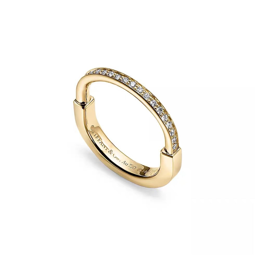 Tiffany Style Lock 18K Gold-Plated Ring detail view 1