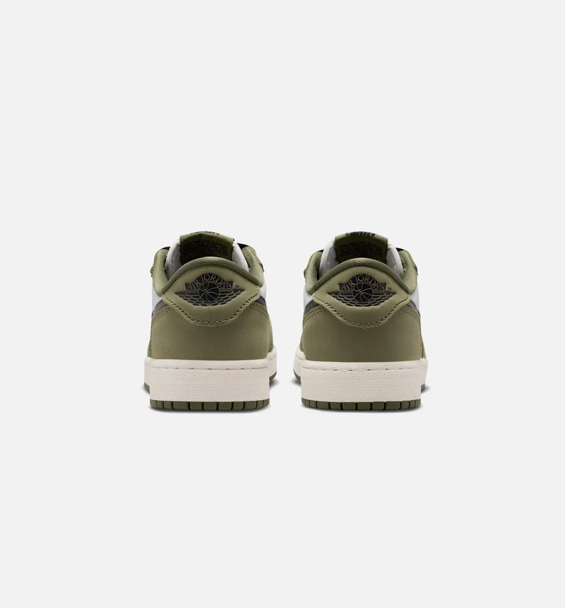 Air Jordan 1 Low OG Medium Olive And Summit White Grade School Lifestyle Shoe
