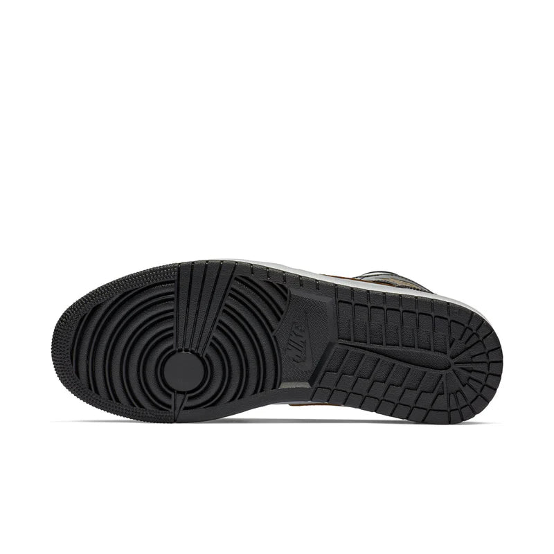 Air Jordan 1 Mid SE Patent Black Gold