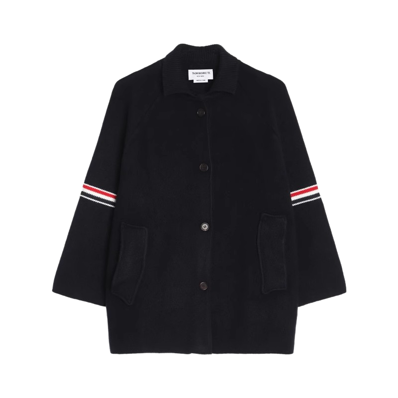 Unisex wool coat with webbing sleeves THOM TREND