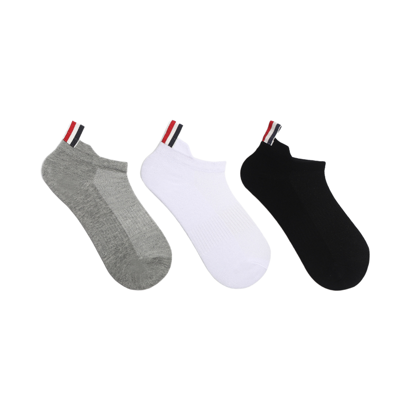 Solid color thin boat socks THOM TREND
