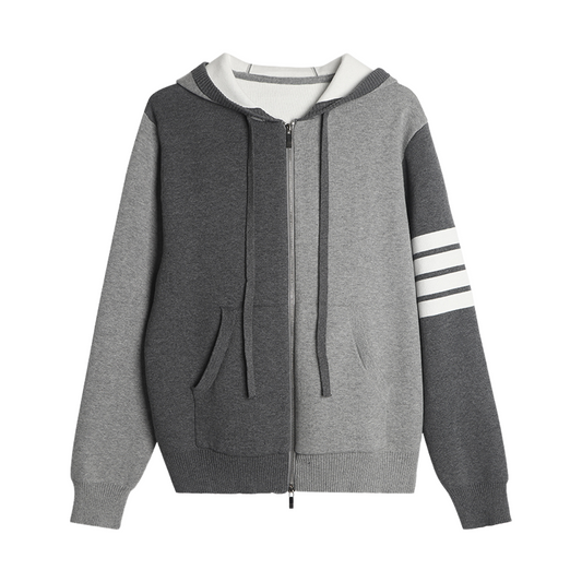 Spring and Autumn Colorblock Hooded Jacket THOM TREND