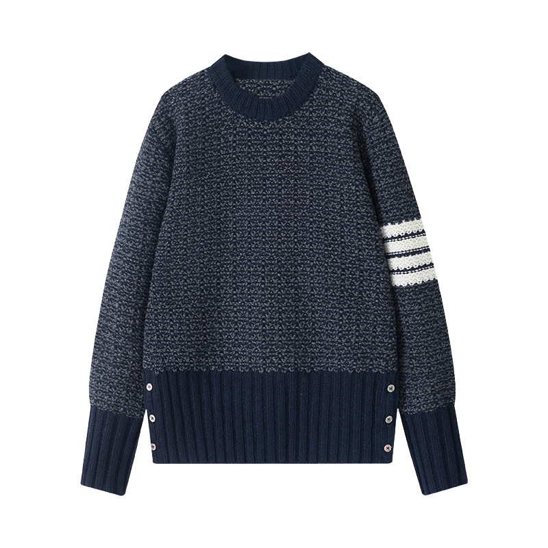 Snowflake Chunky Wool Crewneck Sweater THOM TREND