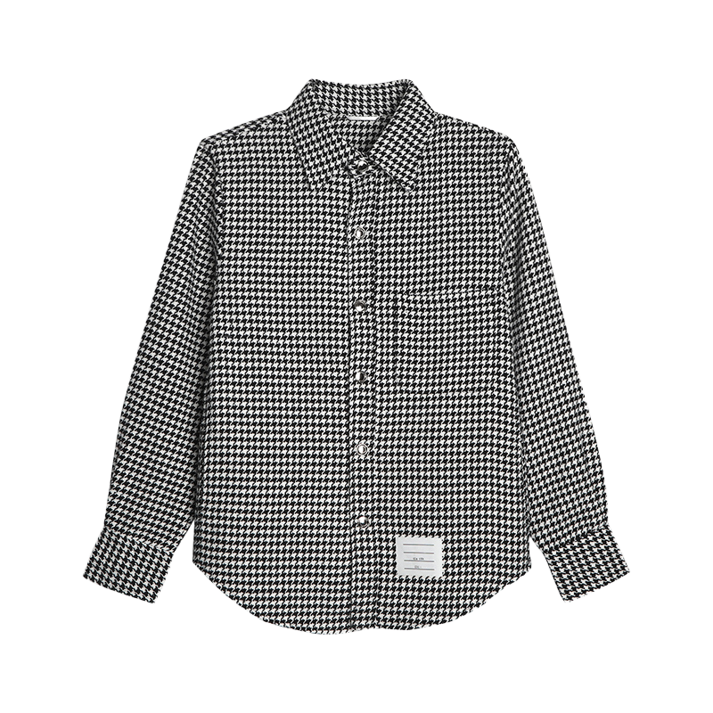 Men's Houndstooth Shirt Jacket THOM TREND