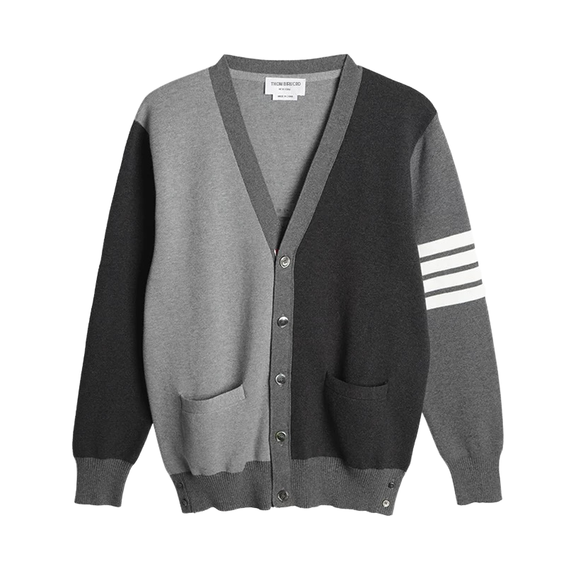 Men's Colorblock Knitted Sweater Jacket THOM TREND