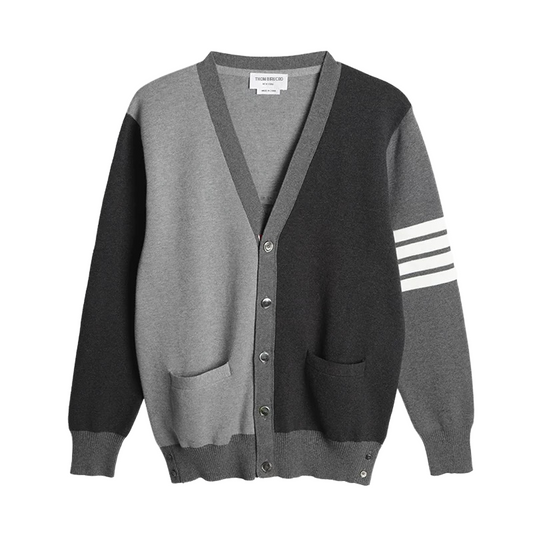 Mens Colorblock Knitted Sweater Jacket  TREND
