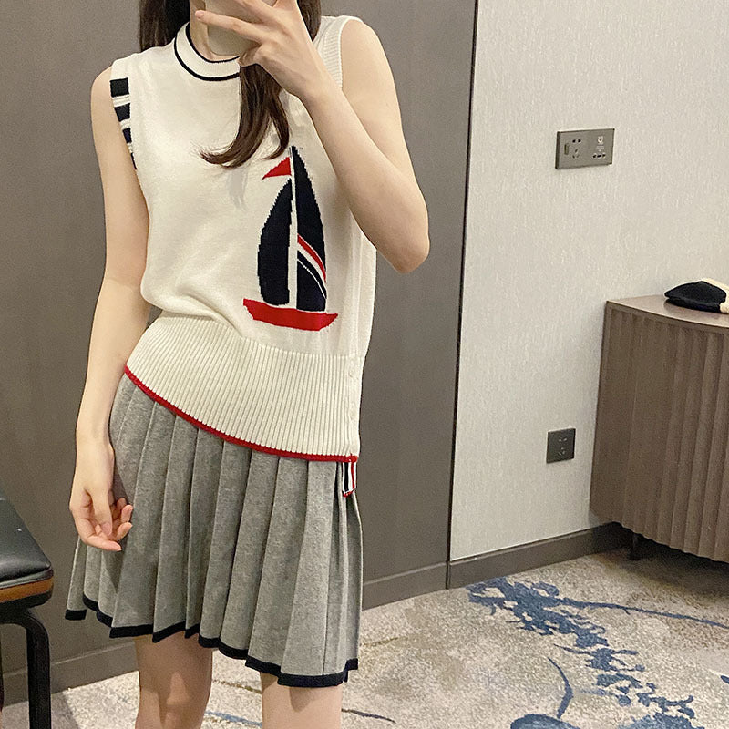 2025SS Sailboat wool vest THOM TREND