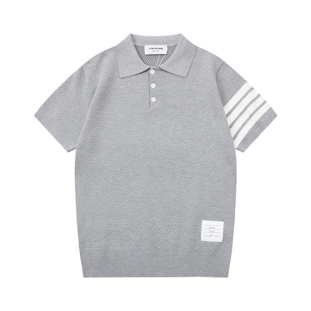 Classic four-bar POLO T-shirt THOM TREND