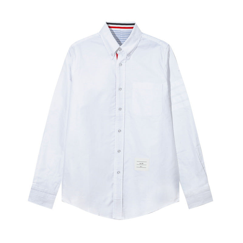 Men's four-bar collar mid-ribbon shirt（副本） THOM TREND