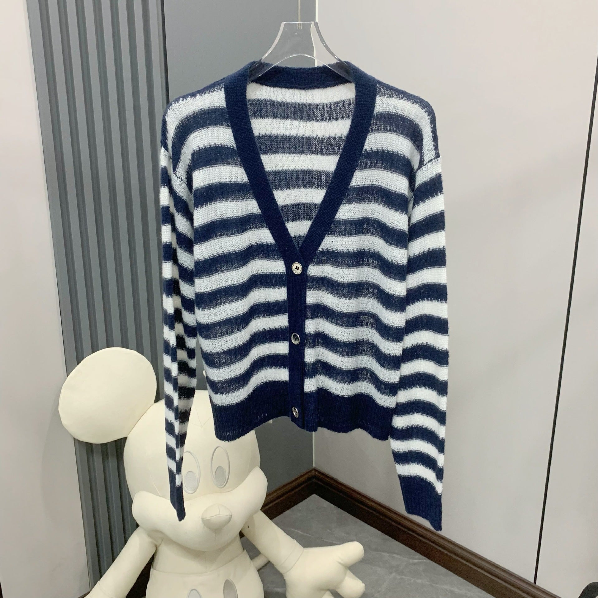 2025SS Striped color block knitted sweater THOM TREND