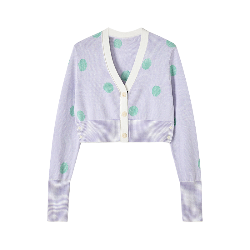 Four-Stripe Pink V-Neck Cardigan（副本） THOM TREND