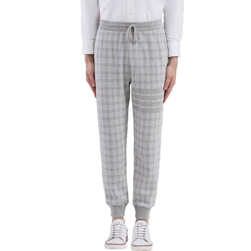Four-bar striped plaid sweatpants THOM TREND