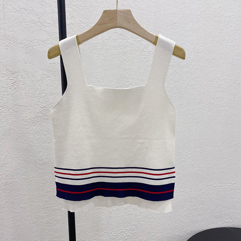 Women's vest knitted suit