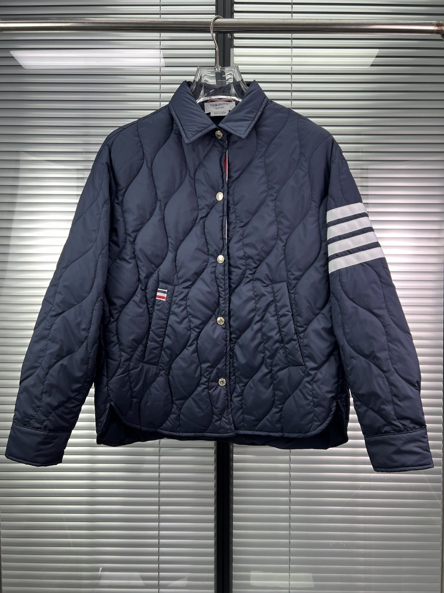 Diamond striped down jacket THOM TREND