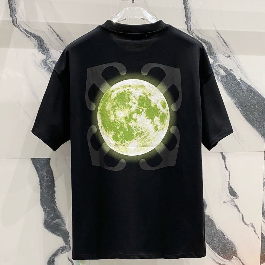 Off-White Planet Arrow Back Print Cotton T-Shirt - Pink product detail view